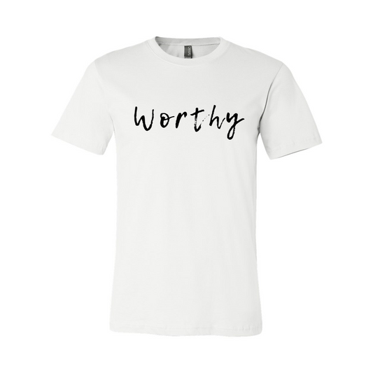 Know Your Worth Tee-White